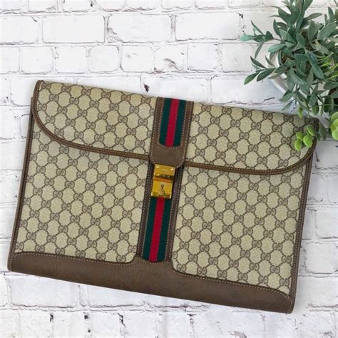 Vintage Authentic Gucci Envelope Portfolio / Document Holder